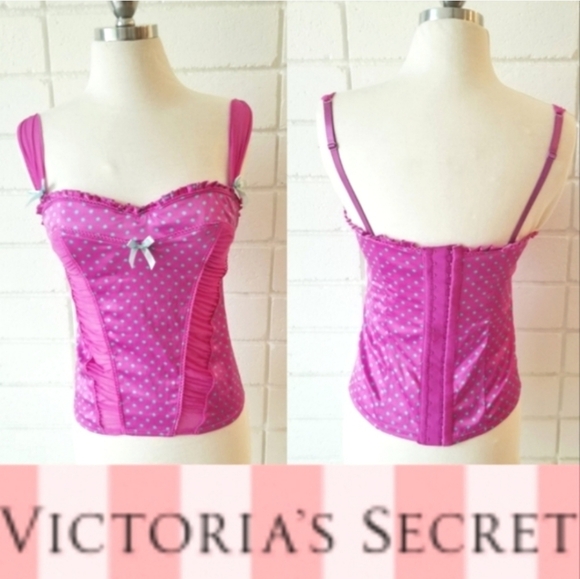 Victoria's Secret Vintage Sexy Little Things Polka Dot Bustier Corset Bra NWT - Picture 16 of 16